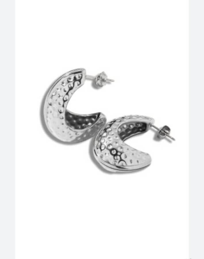 Abort Silver Steel Earrings